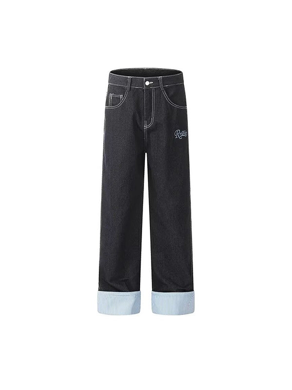 Design Sense Stitching Curling Boyfriend Jeans