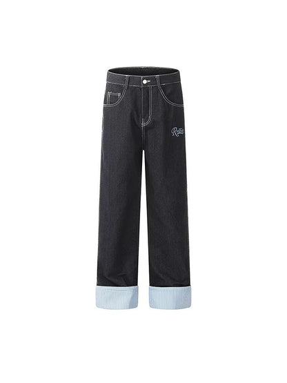 Design Sense Stitching Curling Boyfriend Jeans