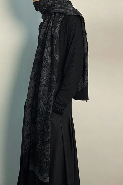 Dark Warm Long Cashmerette Scarf