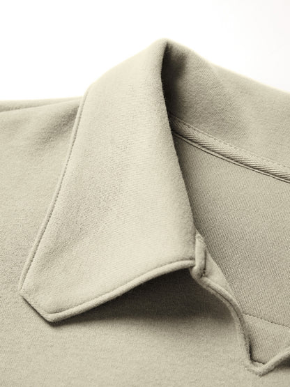 Letter Label Embellished V Neck Oversized Hoodie