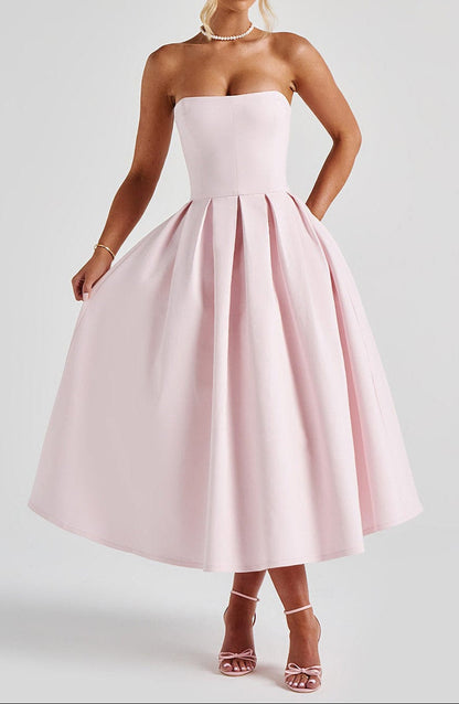 Elena Midi Dress - Blush