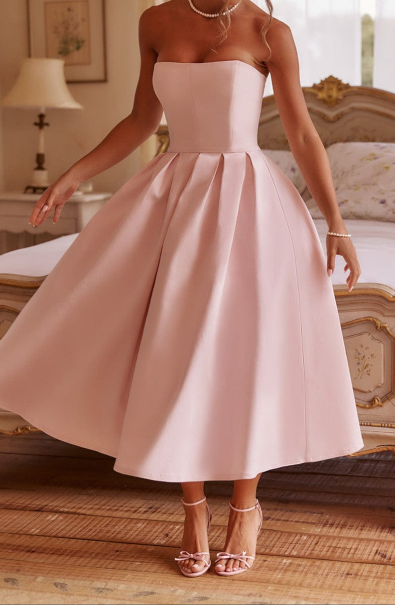 Elena Midi Dress - Blush