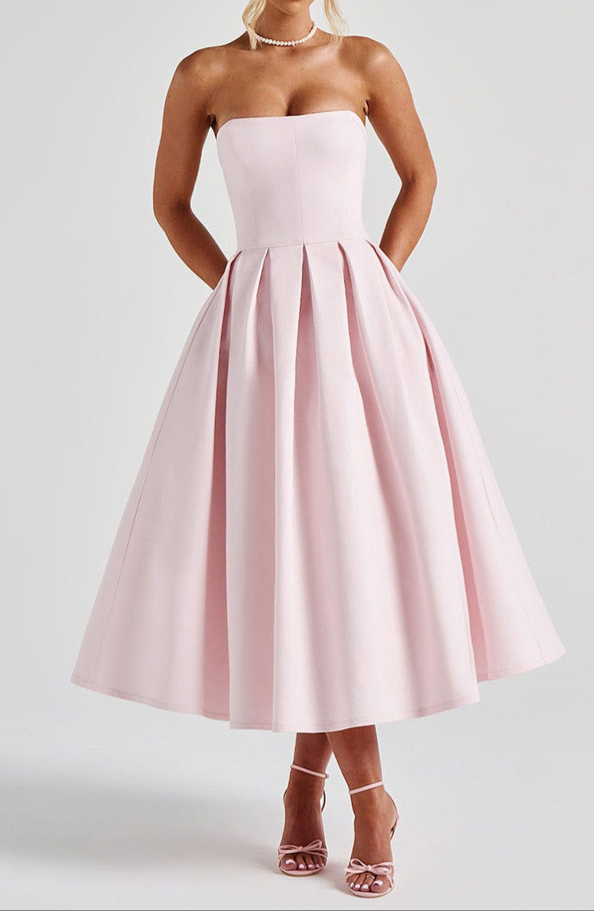 Elena Midi Dress - Blush