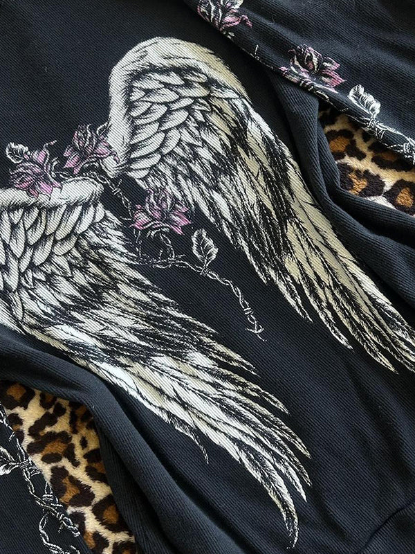 Retro Print Oversized Hoodie