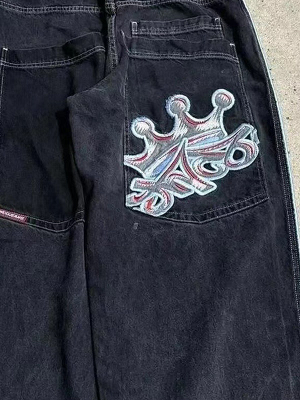 Hip Hop Trendy Brand Print Boyfriend Jeans