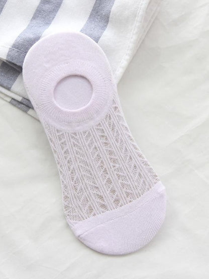 socks women spring and summer new glass silk ladies non-slip invisible socks cotton hollow mesh air conditioning socks boat socks women for Women