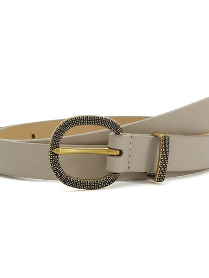 PU Buckle Belt PU Leather Metal Bucke D-ring Classic Party Work Black Camel Brown Beige for Women