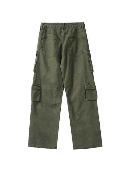 Multi Pockets Vintage Baggy Cargo Jeans