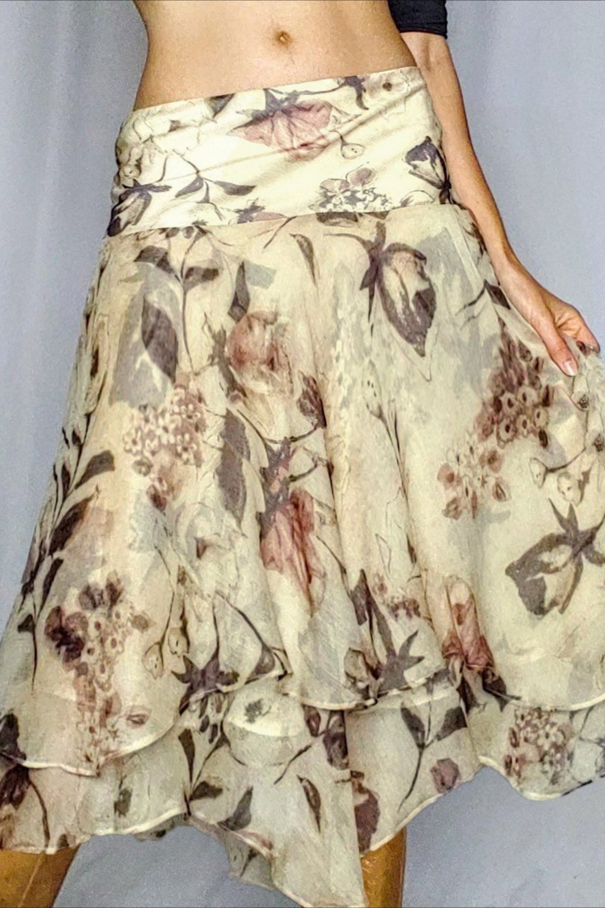 Loose Fit High Waist Mesh Skirt