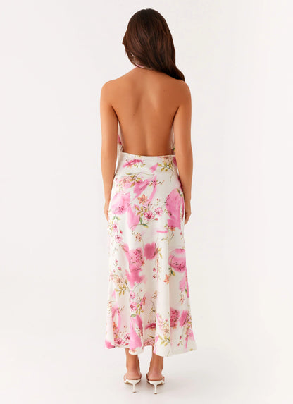 Jensen Midi Dress - Ivory Floral Print