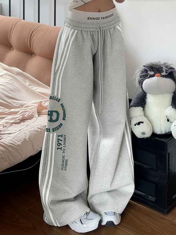 Retro Hot Girl Print Sweatpants