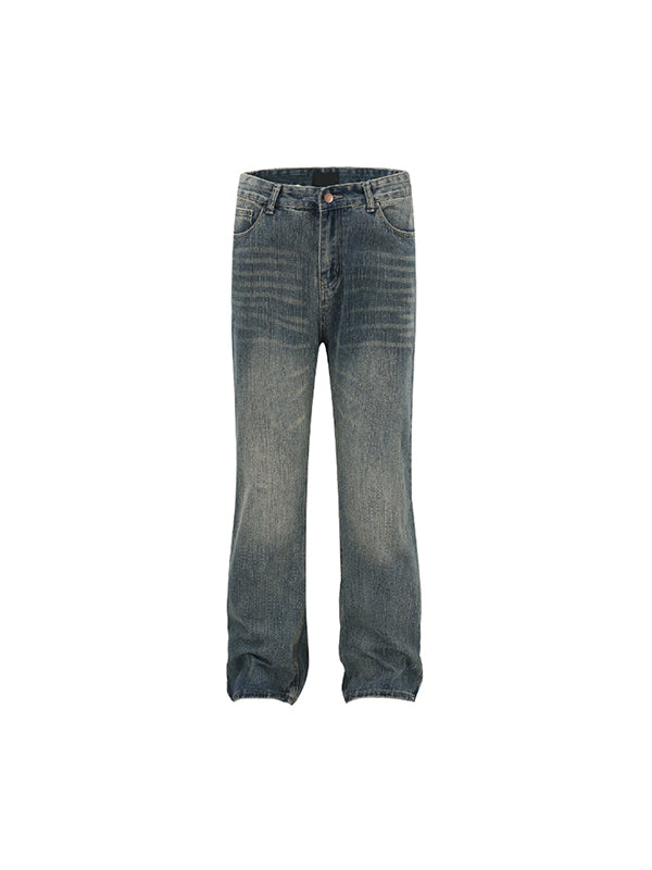 Tide Wash Distressed Flare Jeans