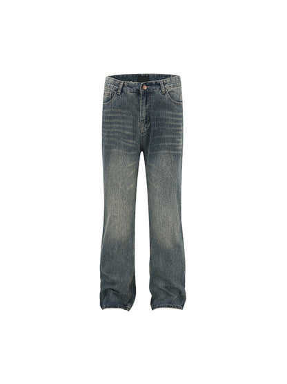 Tide Wash Distressed Flare Jeans