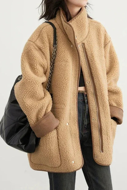 Reversible Stand Collar Puffer Jacket