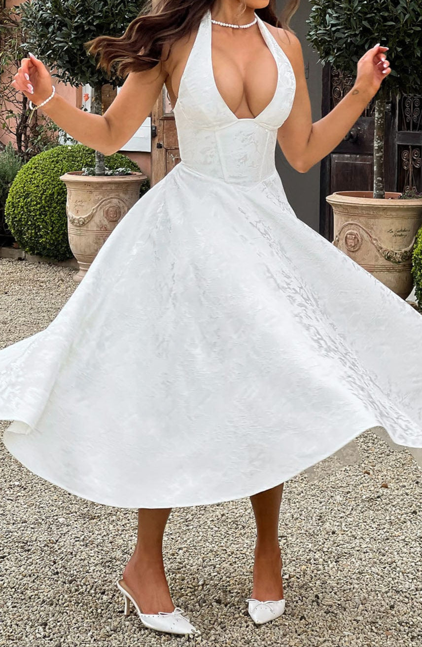 Clara Midi Dress - Ivory