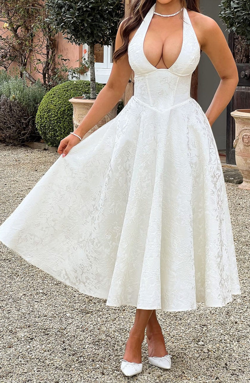 Clara Midi Dress - Ivory