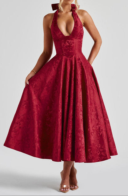 Valentina Midi Dress - Red