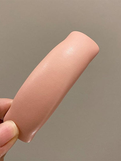 1PC Girls' Hair Clip For Classic PU Leather Pink Brown Grey for Women