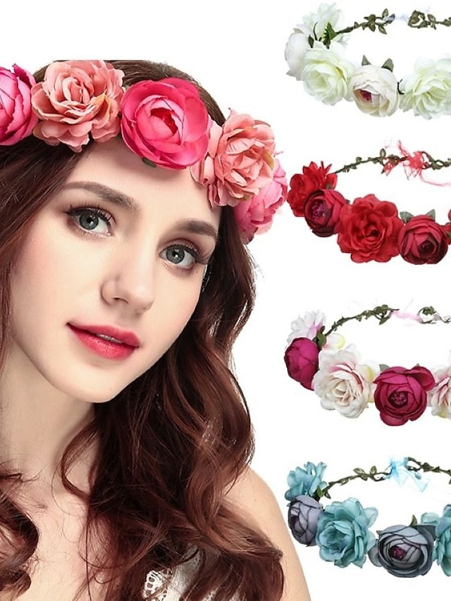 1PC Headbands Headband For Wedding Birthday Fabric 1 White Champagne for Women