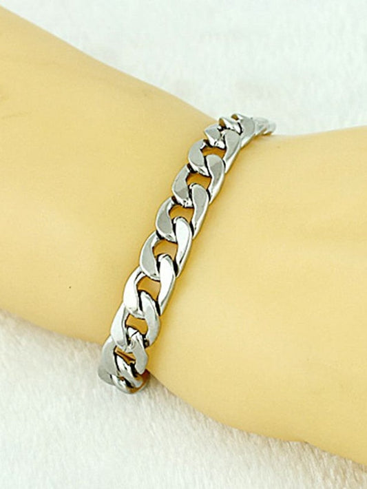 Chain Bracelet Classic Fashion Simple Alloy Bracelet Jewelry Silver For Daily Date for Women