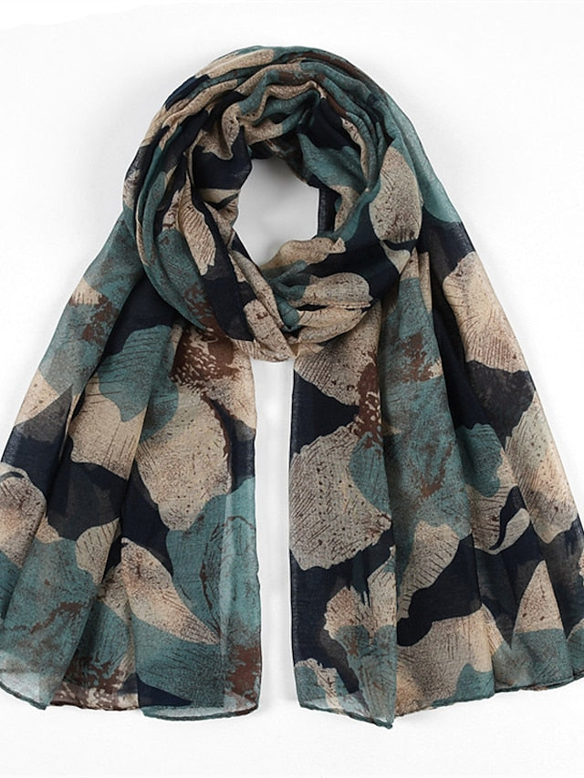 Fashion Spring Summer Fashion Women Scarf Big Floral Print Viscose Ladies Big Shawls Female Scarves Decorate for Women