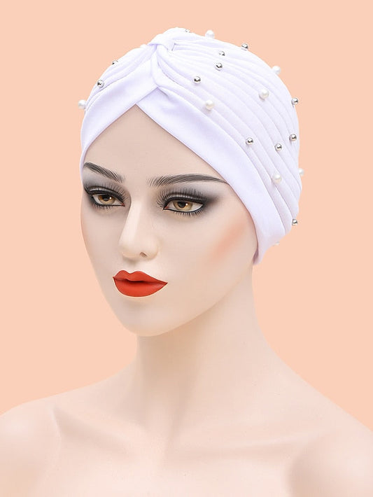 Beanie / Slouchy Party Dailywear Sports Outdoor Beaded Pure Color Red Blue Hat Basic Brown Pink Fall Winter for Women