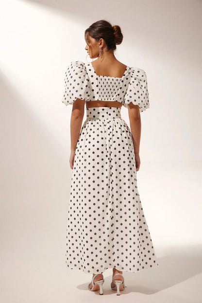 Conjunto de falda de lunares Ellie