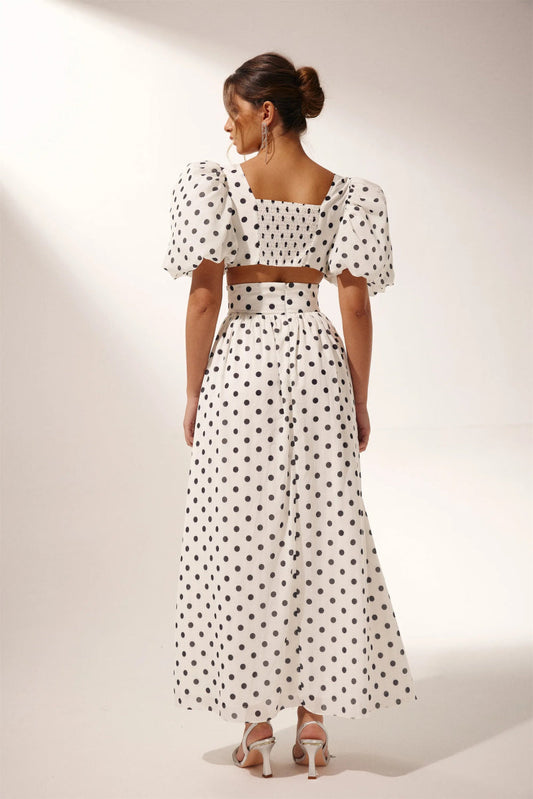 Conjunto de falda de lunares Ellie