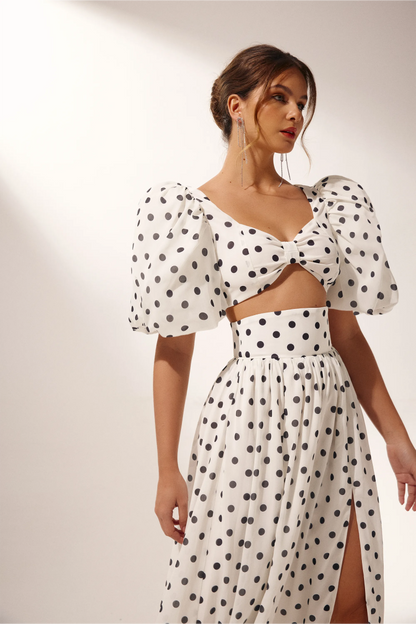 Conjunto de falda de lunares Ellie