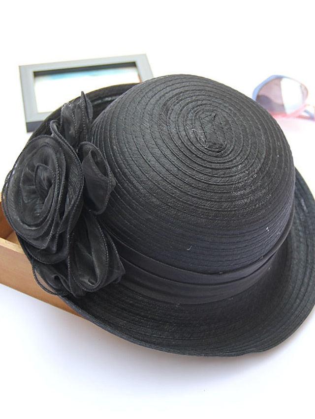 Party Hat Party Street Holiday Flower Solid Color Red Blue Hat Fall Winter Spring Summer for Women