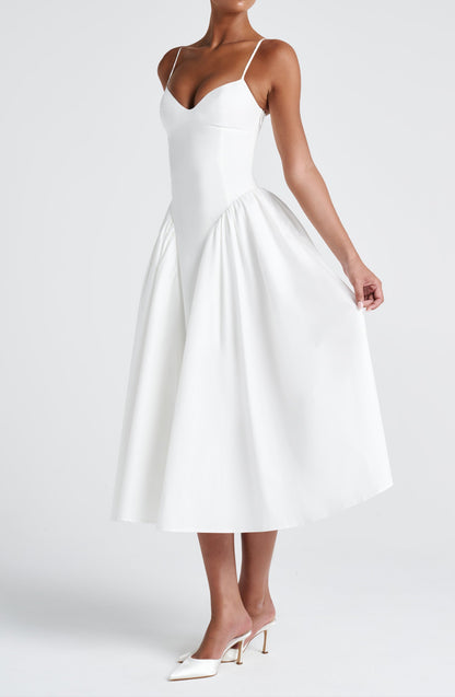 Regina Midi Dress - Ivory