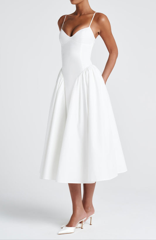Regina Midi Dress - Ivory
