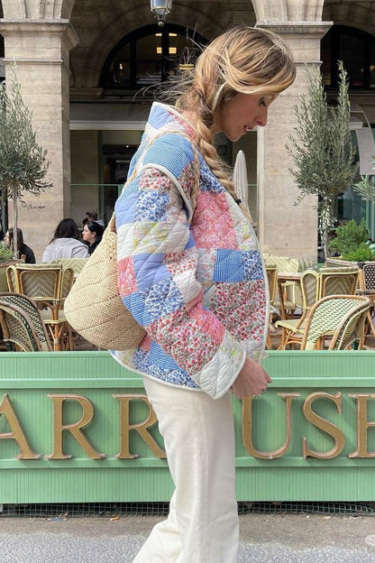 Chaqueta acolchada convertible estampada Enid