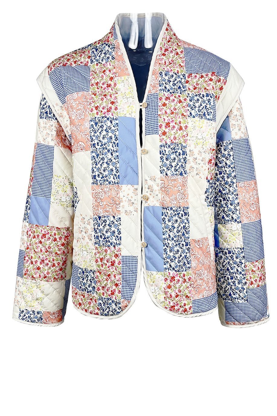 Chaqueta acolchada convertible estampada Enid