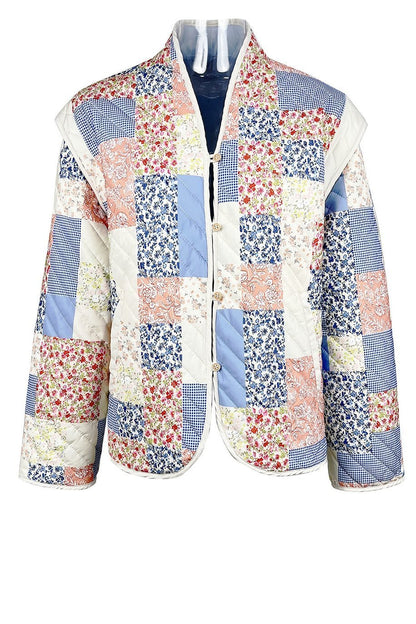 Chaqueta acolchada convertible estampada Enid