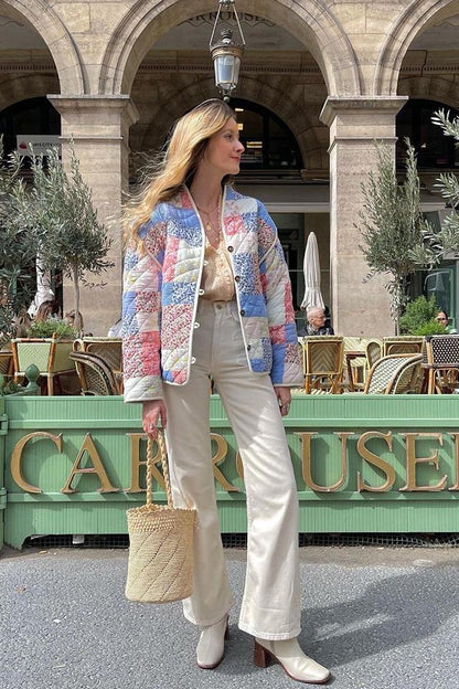 Chaqueta acolchada convertible estampada Enid