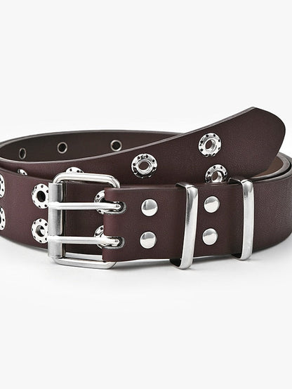 Unisex PU Buckle Belt Wide Belt PU Leather Prong Buckle Eyelet Casual Classic Party Daily White Black Brown Coffee for Women