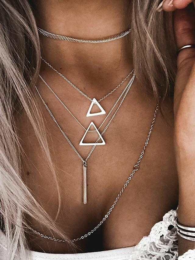 1pc Long Necklace For Party / Evening Gift Alloy Coin Bar Star for Women