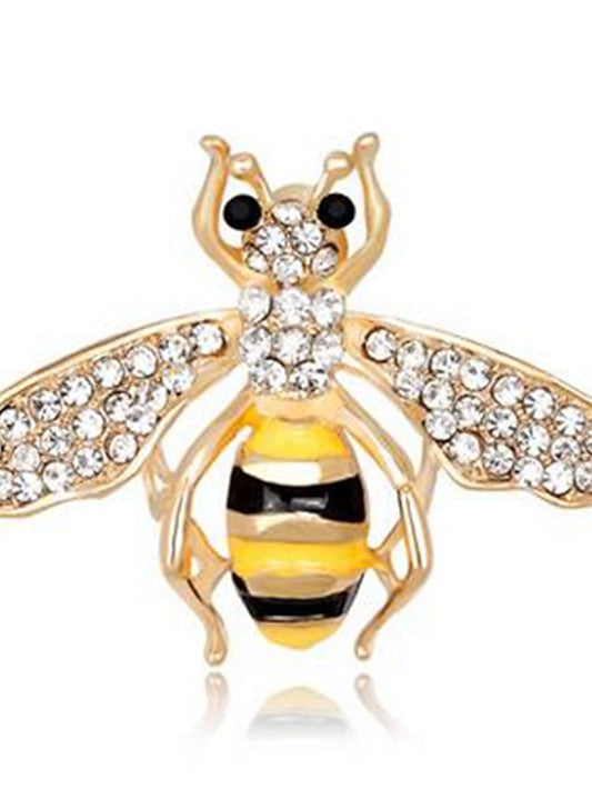 Brooches Classic Bee Cute Stylish Brooch Jewelry Gold For Street Daily for Women