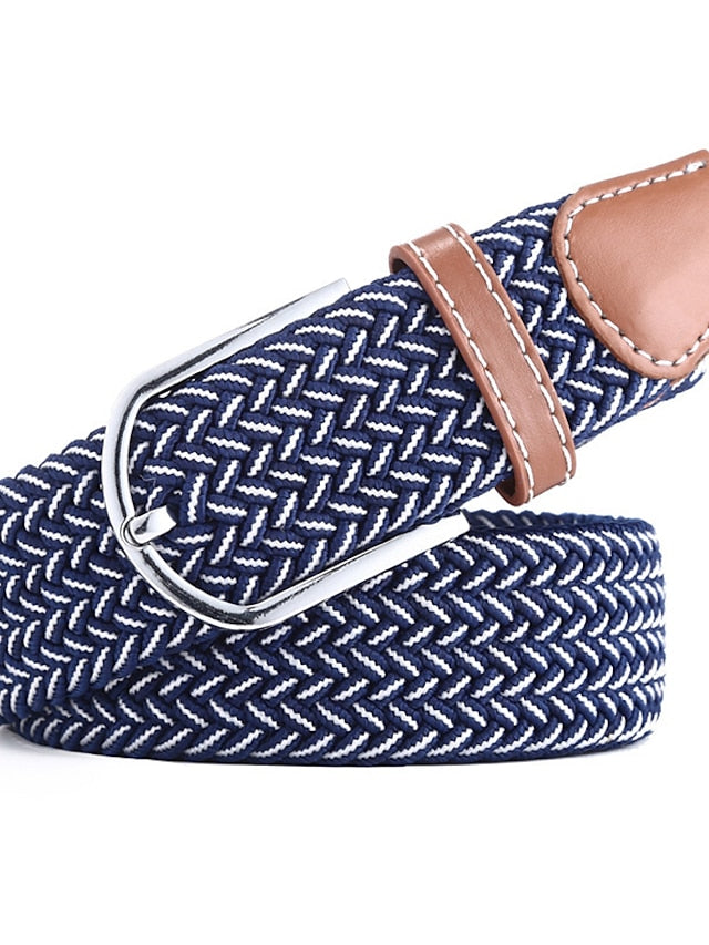 Belt Canvas leather Black And White Blue and White Blue white red Black rice coffee Black Waist Belt Street Casual Color Block / Spring / Summer / Winter for Women