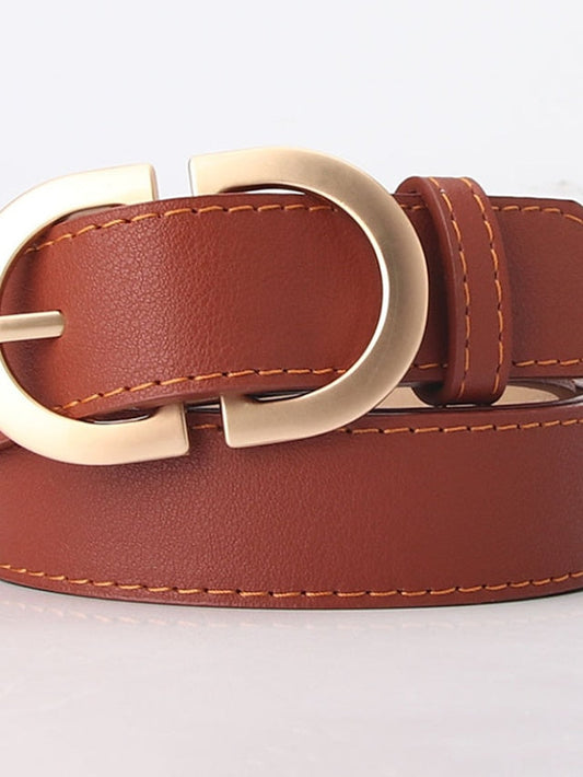 Belt PU White Black Khaki Brown Coffee Waist Belt School Daily Pure Color / Spring / Summer / Fall / Winter / Alloy for Women