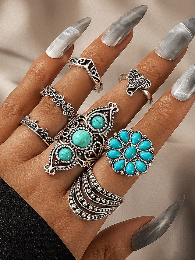 Rings Archaistic Holiday Floral Ring for Women
