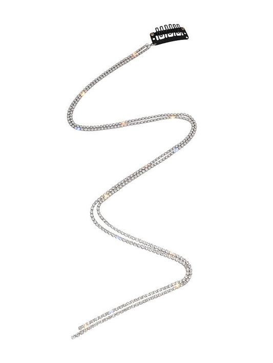 1PC Headbands Hair Clip For Wedding Party Evening Daily Glitter Alloy Silver for Women