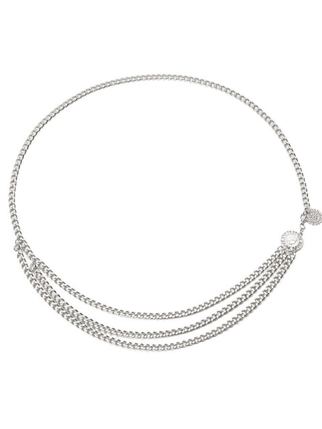 Chain Party Wedding Street Dailywear Gold Silver Belt Pure Color Fall Winter Spring Summer Alloy for Women