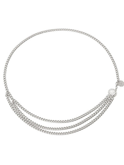 Chain Party Wedding Street Dailywear Gold Silver Belt Pure Color Fall Winter Spring Summer Alloy for Women