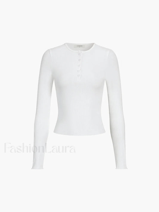 Everyday Rib Long Sleeve Top