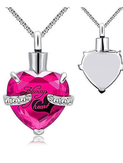 ulatree urn necklaces for ashes cremation jewelry for ashes urns for human ashes heart necklaces for women memorial pendant always in my heart for Women