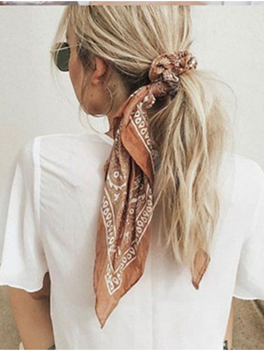 1pc Headbands Bandana Hair Scarf For Street Gift Holiday Head Handmade Fabric Black Blue Dark Red for Women