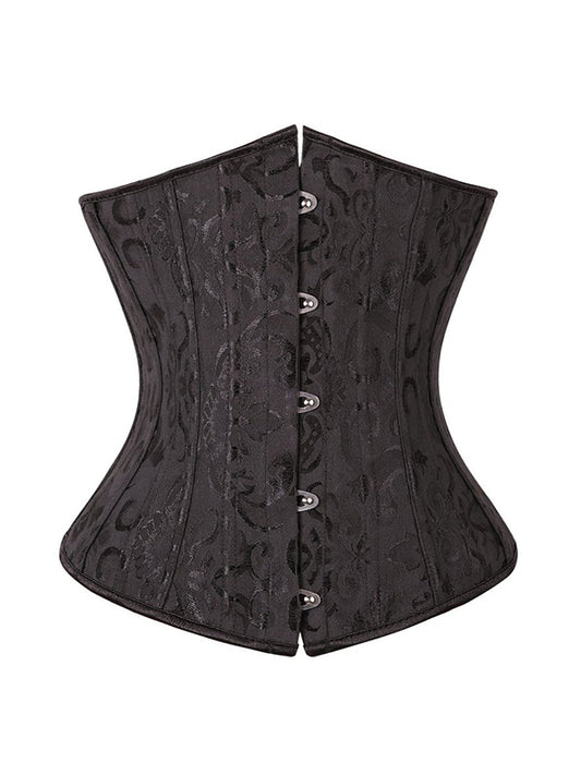Vintage Jacquard Tie Back Corset Top