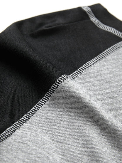 Raglan Contrast Color Slim Long Sleeve Tee